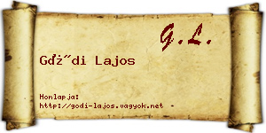 Gódi Lajos névjegykártya